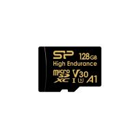 Silicon Power 128GB High Endurance 4K MicroSDXC with Adapter for 4K Videos, Car Dash Cam, SZ128GBSTXDV3V1HAU