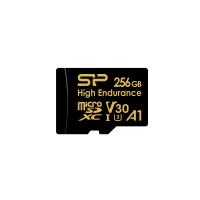 Silicon Power 256GB High Endurance 4K MicroSDXC with Adapter for 4K Videos, Car Dash Cam,SZ256GBSTXDV3V1HAU
