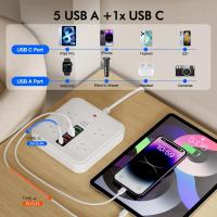 Powerboards-and-Adapters-Power-board-10-in-1-Fast-Charging-Overload-Protection-Power-Strip-USB-C-2500W-Surge-Protection-Power-Strip-2m-Cable-Wall-Mountable-7