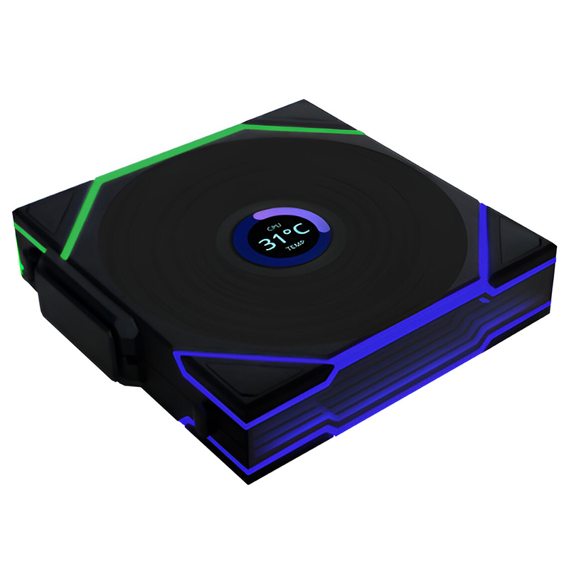 Lian Li UNI Fan TL LCD 140mm Wireless 4-Pin PWM Black Fan - Single Pack (14TLLCD1W1B)