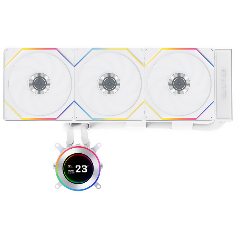Lian Li Hydroshift II LCD-C 360TL 360mm RGB AIO CPU Cooler - White (GHS2LCD36TW)