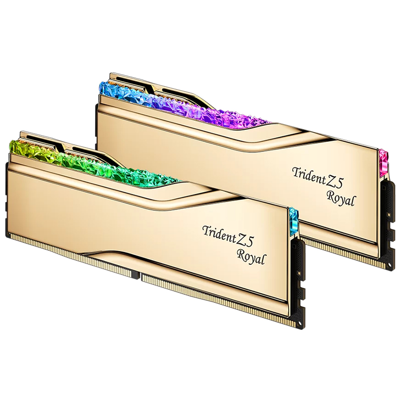 G.Skill 48GB (2x48GB) F5-8400J4052G24GX2-TR5G Trident Z5 Royal 8400 CL40 DDR5 - Gold