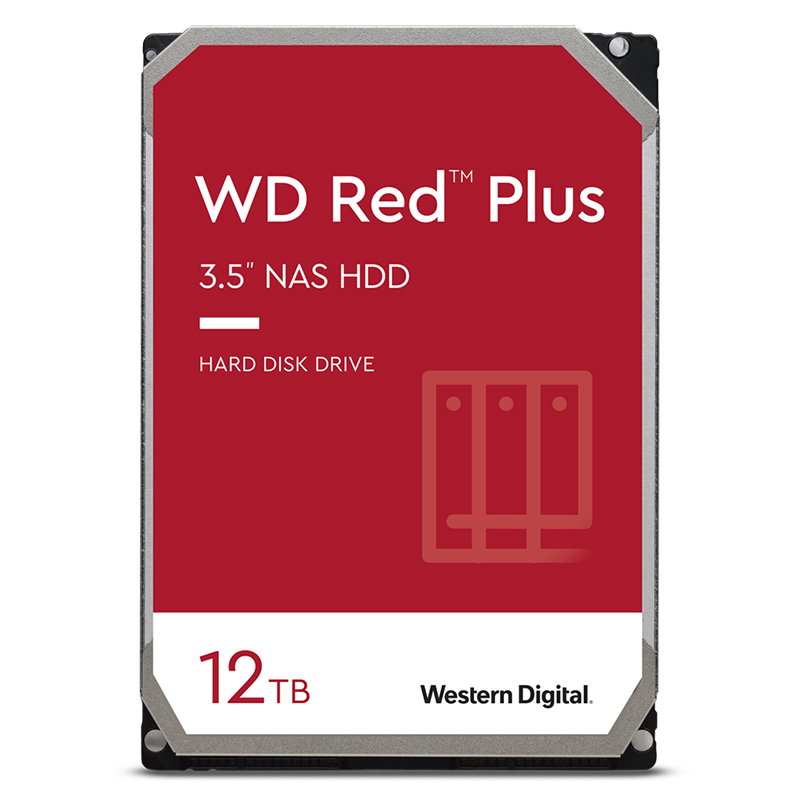 Western Digital 12TB Red Plus 7200RPM 3.5in SATA NAS Hard Drive (WD120EFGX)