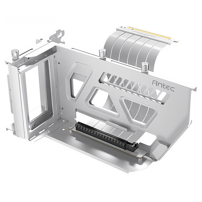 Antec Adjustable Vertical GPU Bracket and PCI-E 4.0 Riser Cable - White (AT-ARCVB-W190-PCIE4-RTX40)