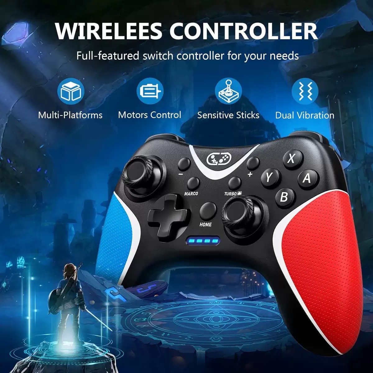 SWITCH game controller, game controller, Bluetooth wireless game controller 