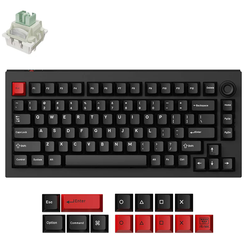 Keychron Lemokey L5 HE Magnetic Switch Custom Gaming Keyboard Dark Master - Lemokey Ultra-Fast Lime Magnetic Switch (KBKCL5WM1)