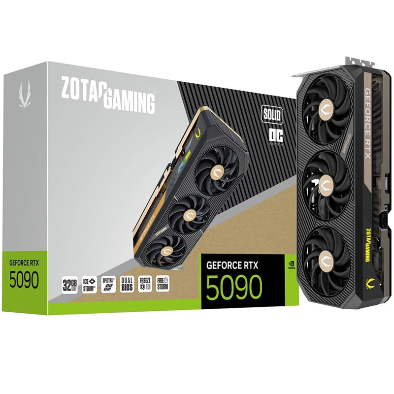 Zotac Gaming GeForce RTX 5090 SOLID OC 32G Graphics Card (ZT-B50900J-10P)