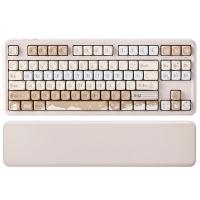 YUNZII B87 QMK/VIA Hot-Swap Mechanical Keyboard with Wrist Rest Butter - Cocoa Cream V2 Switch (KBYZB87BTCC)