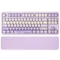YUNZII B87 QMK/VIA Hot-Swap Mechanical Keyboard with Wrist Rest Purple - Cocoa Cream V2 Switch (KBYZB87PPLCC)