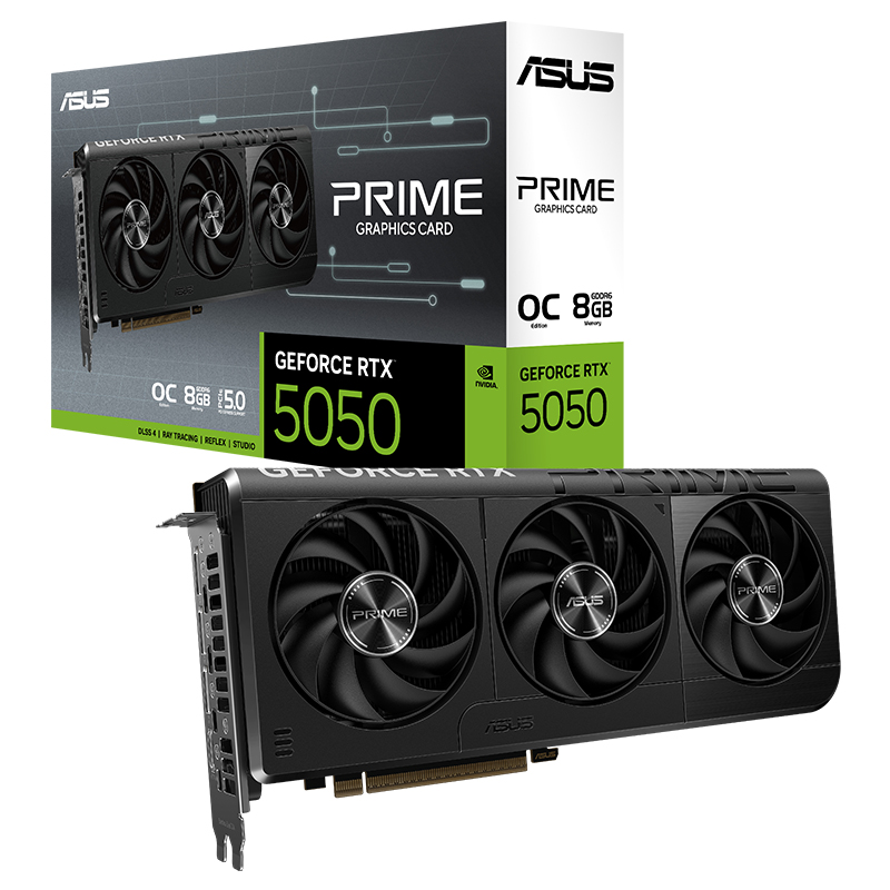 Asus Prime GeForce RTX 5050 8GB GDDR6 OC Graphics Card (PRIME-RTX5050-O8G)