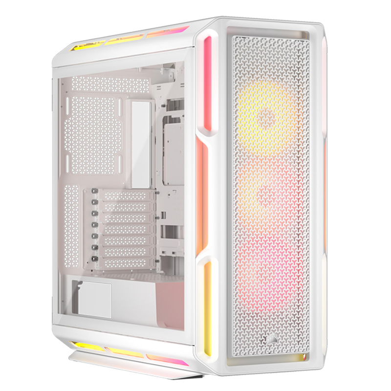 Corsair iCUE LINK 5000T LX RGB High-Performance Mid Tower E-ATX Case - White (CC-9011299-WW)