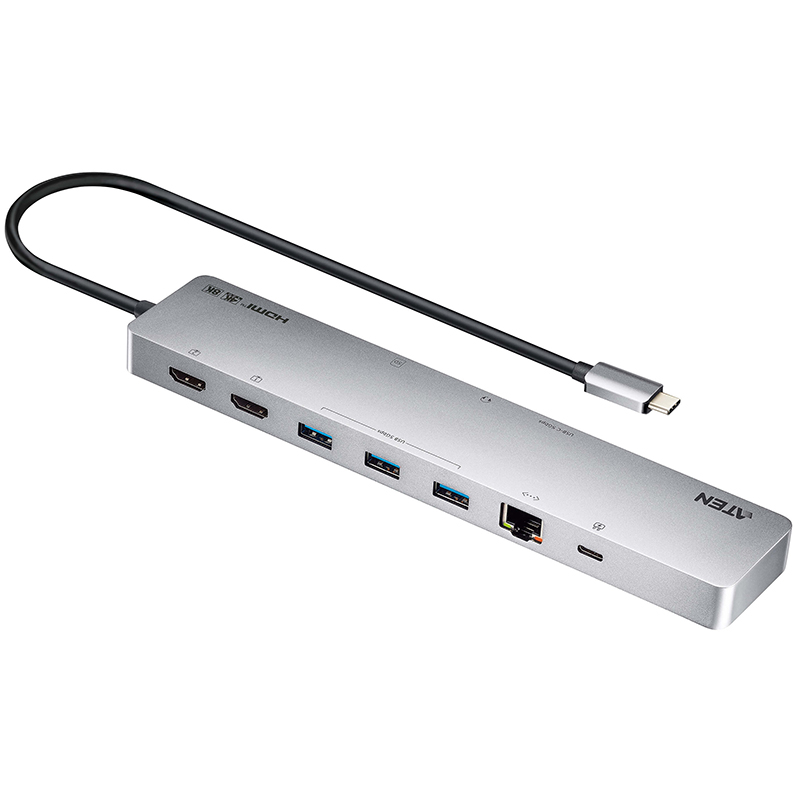 Aten 11-in-1 USB-C Multiport Dock with Power Pass-Through (UH3240-AT)