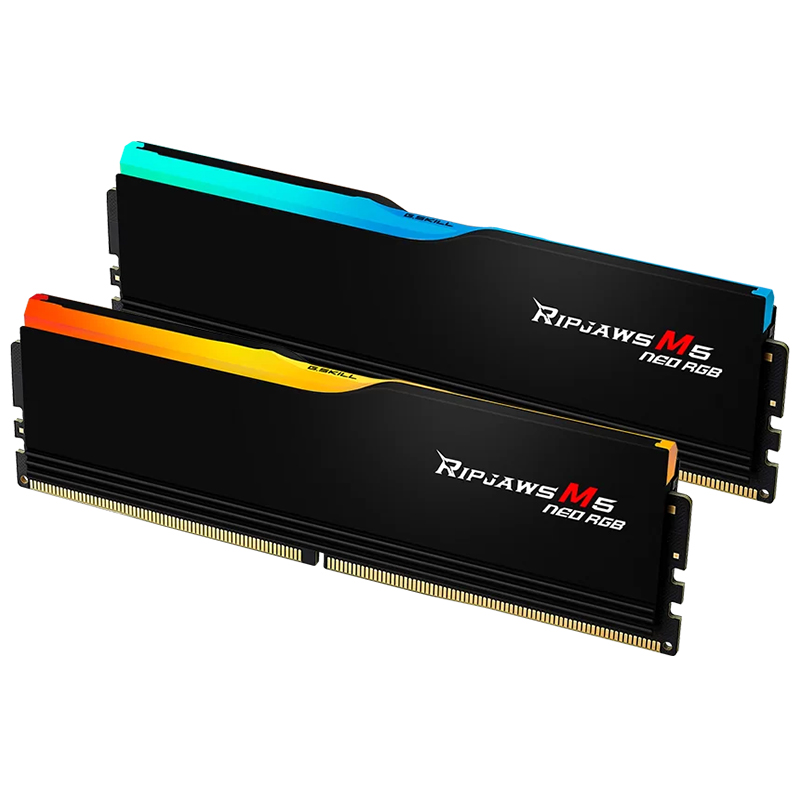 G.Skill 32GB (2x16GB) F5-6000J2836G16GX2-RM5NRK Ripjaws M5 Neo RGB 6000MHz CL28 DDR5 RAM - Black