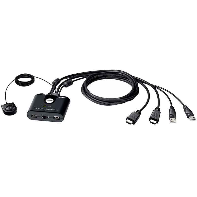 Aten 2-Port USB Full HD HDMI Cable KVM Switch (CS22HF-AT)