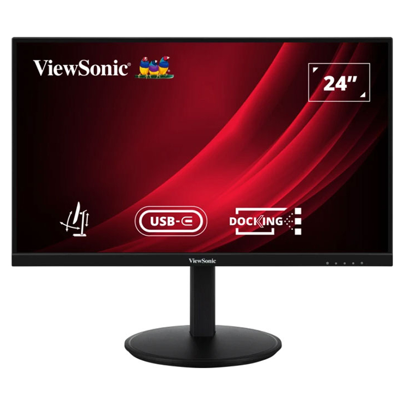 ViewSonic 24in FHD IPS 100Hz Ergonomic Docking Monitor with USB-C Hub (VG2409U-2)