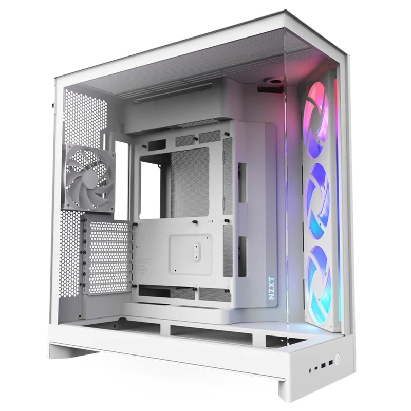 NZXT H9 Flow RGB Mid-Tower ATX Case - White (CM-H92FW-R1)