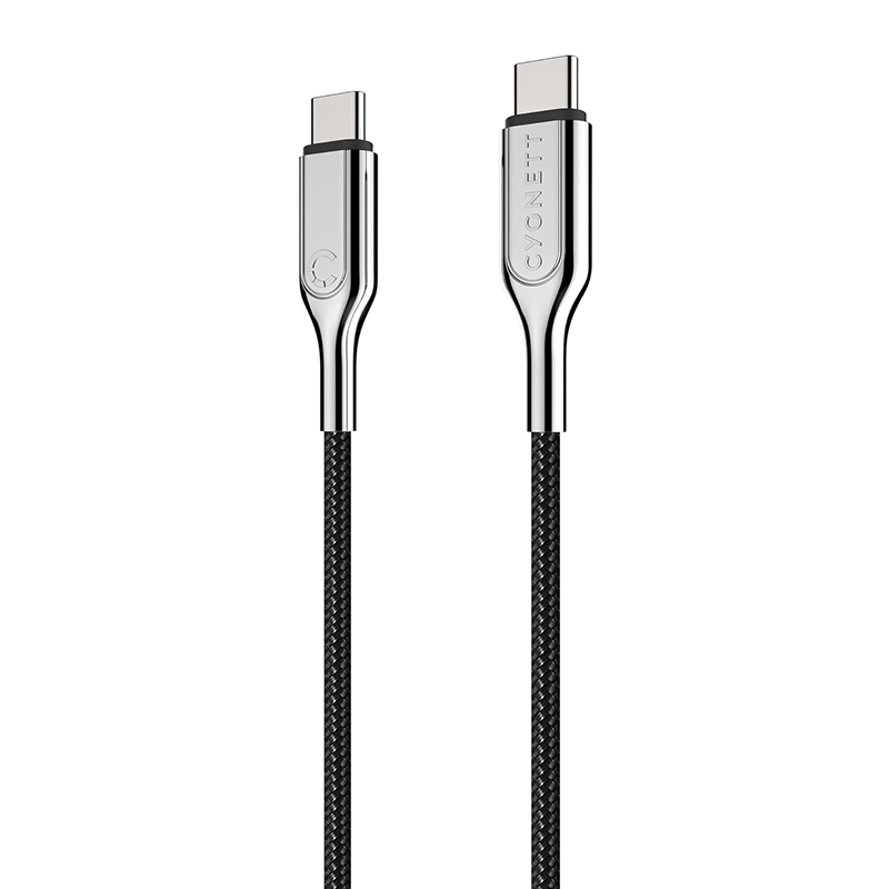 Cygnett Armoured Pro USB 4.0 240W USB-C to USB-C Cable - 1m Black (CY4543PCCCC)