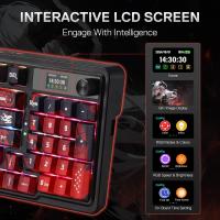 Keyboards-Redragon-K719-PRO-Wireless-Gasket-Gaming-Keyboard-w-Hype-Screen-Knob-95-Keys-Mechanical-Keyboard-Easy-Control-1-14-TFT-Info-Display-5-Layer-Noi-2
