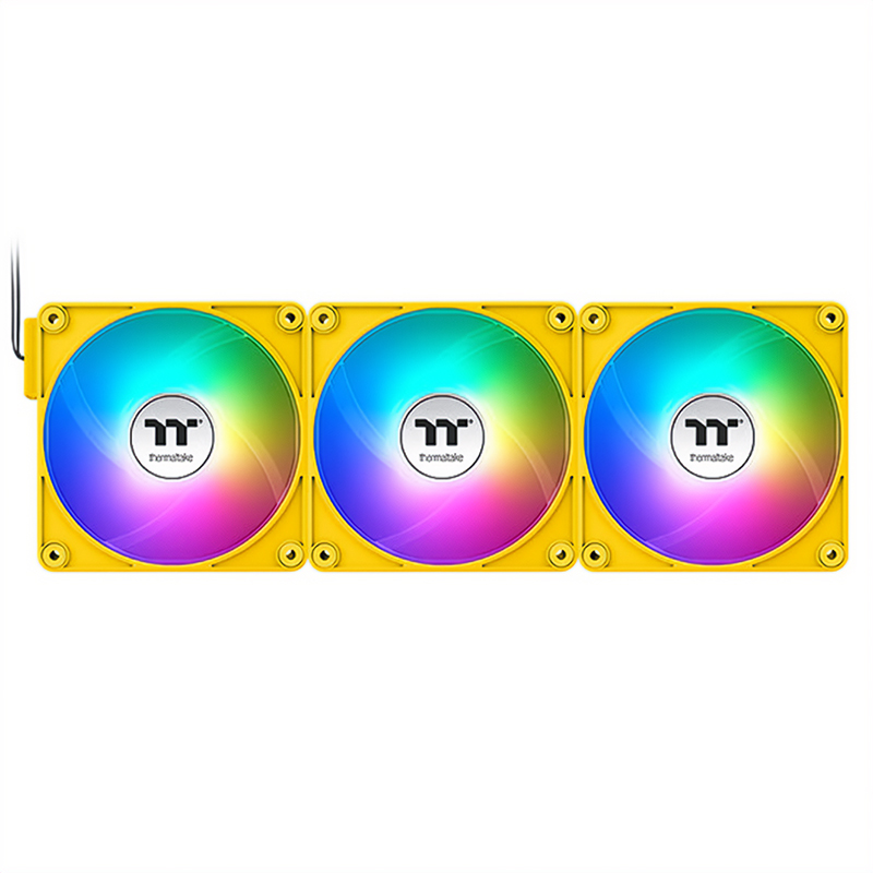 Thermaltake CT120 EX 120mm Standard Blades ARGB 4-Pin PWM Bumblebee Fan - 3 Pack (CL-F215-PL12BB-A)