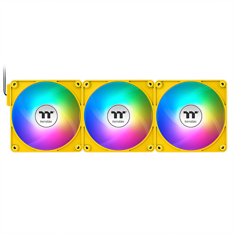 Thermaltake CT120 EX Reverse Blades 120mm ARGB Bumblebee PWM Fan - 3 Pack (CL-F223-PL12BB-A)