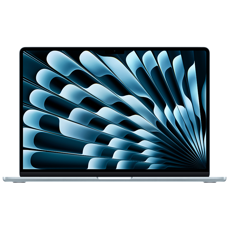 Apple 15in MacBook Air - Apple M4 Chip 10 Core CPU 10 Core GPU 512GB SSD 16GB RAM - Sky Blue (MC7C4X/A)