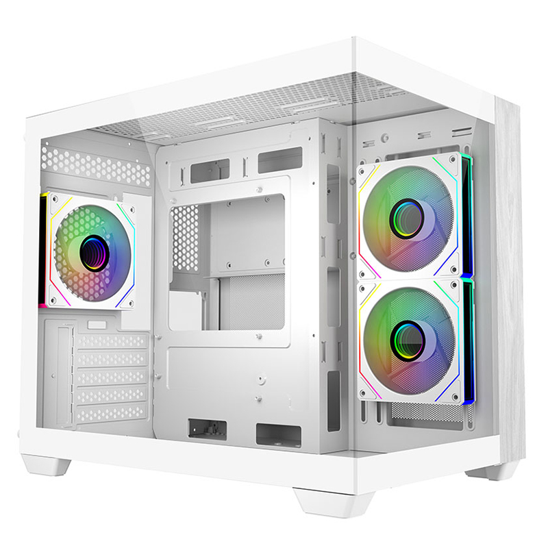 Cooler Master Elite 481 Wood mATX Case - White (E481-WHNN-S00)
