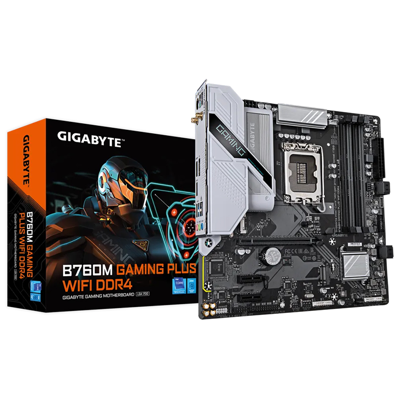 Gigabyte B760M Gaming Plus WIFI DDR4 LGA 1700 mATX Motherboard (B760M GAMING PLUS WIFI DDR4)