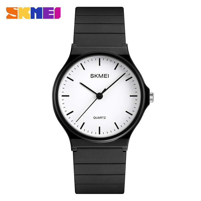 Student leisure simple quartz watch fashion trend couple waterproof watch 1419-black white