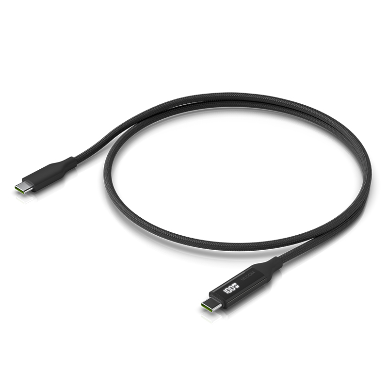 Ubiquiti USB-C Cable with Charge Display 1m (UACC-Cable-USB-100W-1M-BK)