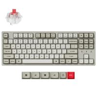 Keychron C1 Pro 8K QMK Wired RGB Hot-Swappable Custom Mechanical Keyboard - Super Red Switch (KBKCC1PXM1)