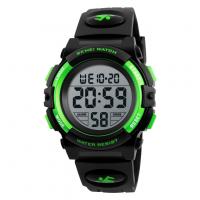 Men's large dial waterproof watch multifunctional outdoor sports trend electronic watch 1266-green