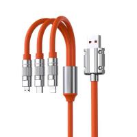 USB-Cables-One-to-three-data-cable-120W-fast-charging-TYPE-C-three-in-one-mobile-phone-charging-cable-aixian001-orange-1