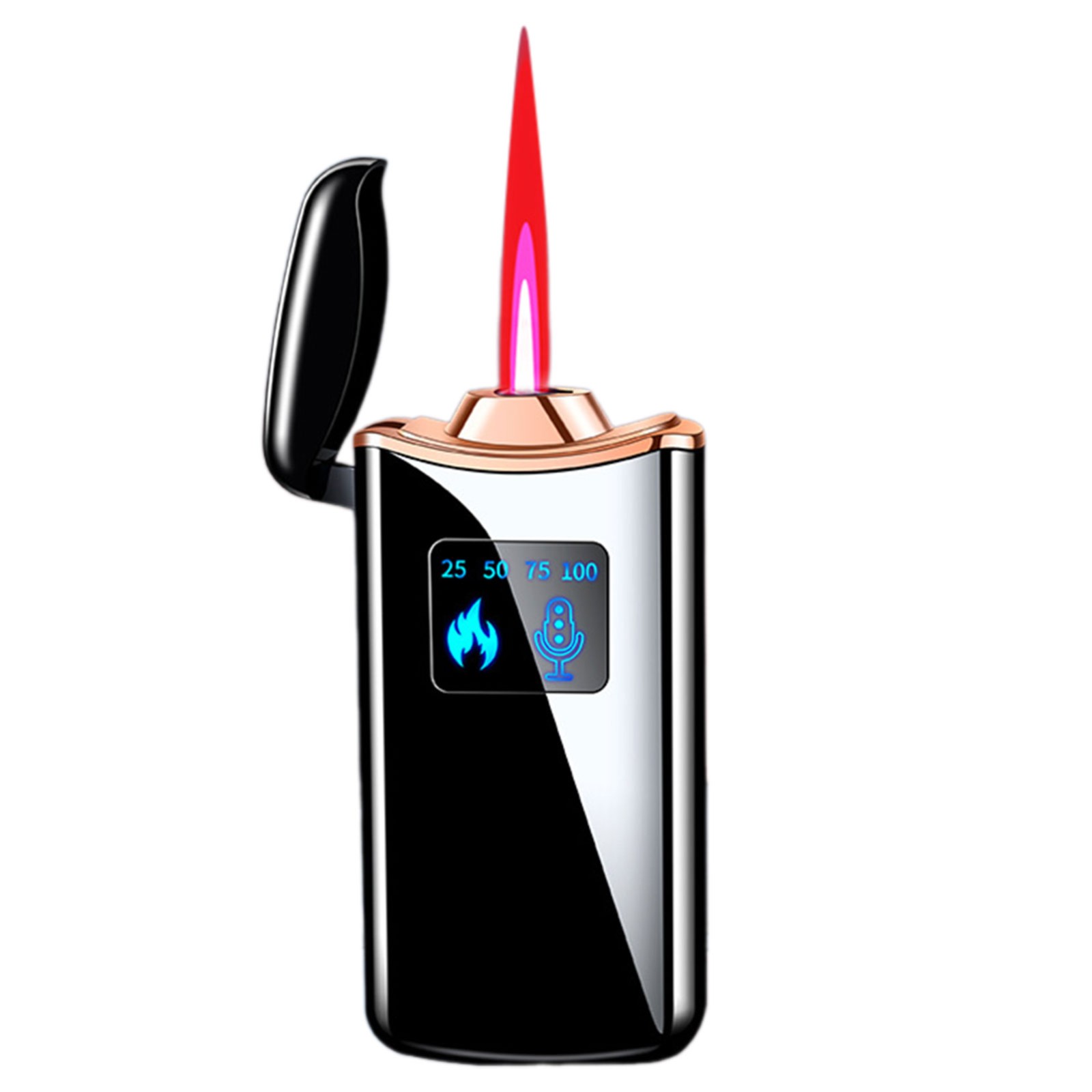 Electric Rechargeable USB Lighter voice control Windproof Kitchen Tool