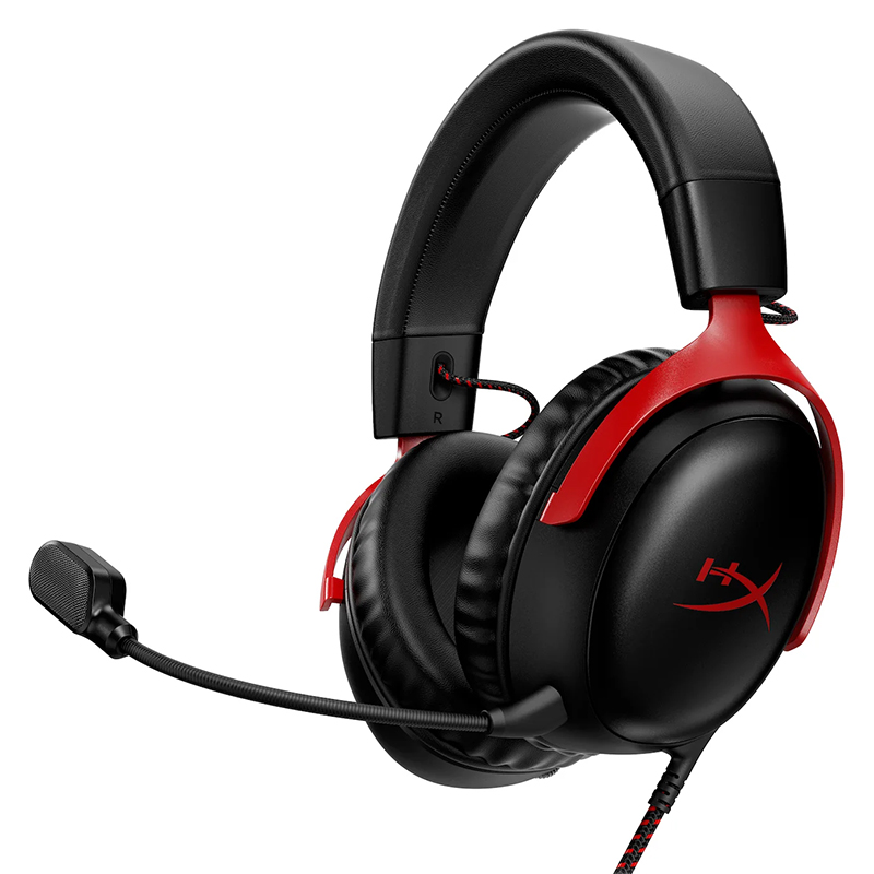 HyperX Cloud III Wired Gaming Headset - Black and Red (727A9AA)
