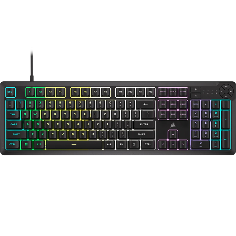 Corsair K55 CORE RGB Wired Membrane Gaming Keyboard - Black (CH-9226C65-NA)