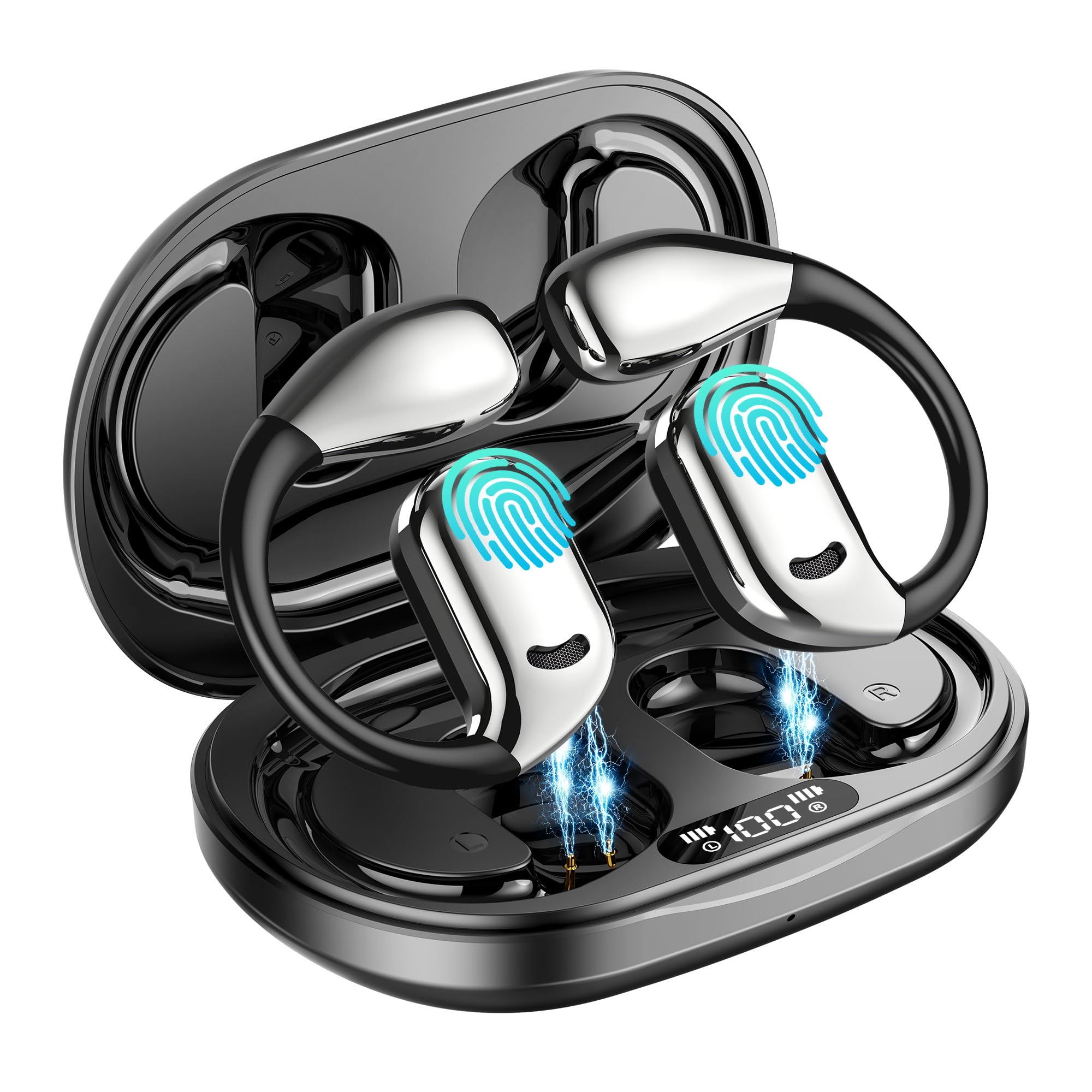 AI Translation Earbuds Real Time, Wireless Earbuds,114 Language Translator Earbuds, Two-Way Open Ear Headphones, HD Sound,Noise Canceling Ear Buds