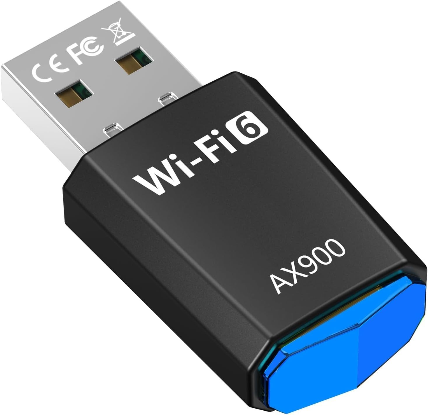 Wi-Fi 6 AX900 USB Adapter – Dual Band 2.4 GHz/5 GHz 900 Mbps Plug & Play Wireless Network Dongle for Desktop & Laptop