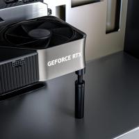 ARGB GPU Support Bracket,74-120MM Adjustable Height Video Card Anti Sag Holder,GPU Brace for Prevent Universal Graphics Card Sag Black