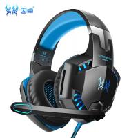 Head-mounted gaming headset, wired glowing computer headset 