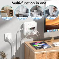 Powerboards-and-Adapters-Powerboard-USB-10in1-Power-Board-with-Surge-Protection-Smart-USB-C-Power-Board-with-4-Outlets-Wall-Mountable-Powerboard-with-2M-Power-Extension-White-5