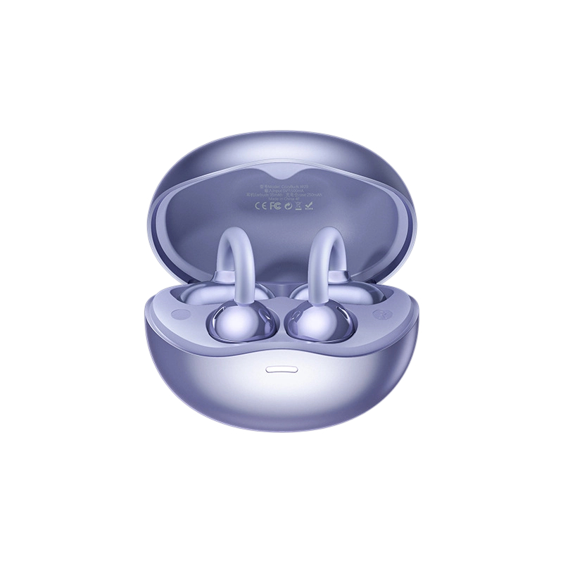 REMAX clip-on OWS wireless intelligent noise reduction stereo music call Bluetooth headset, open high-definition compact headset W29- blue