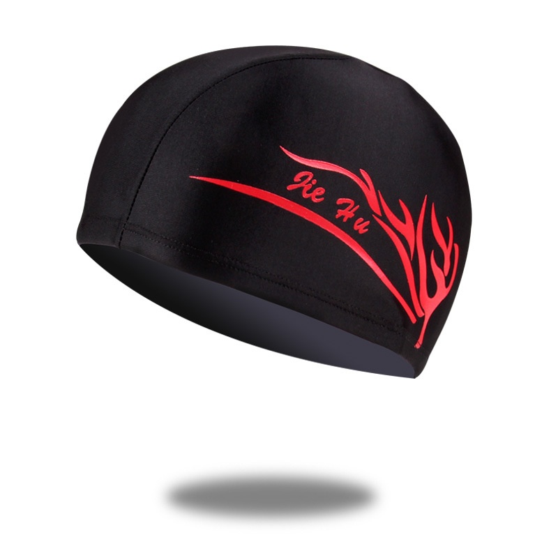 Jehu Black Knitted Swim Cap Unisex One Size Soft and Comfortable Non-restrictive Random Pattern