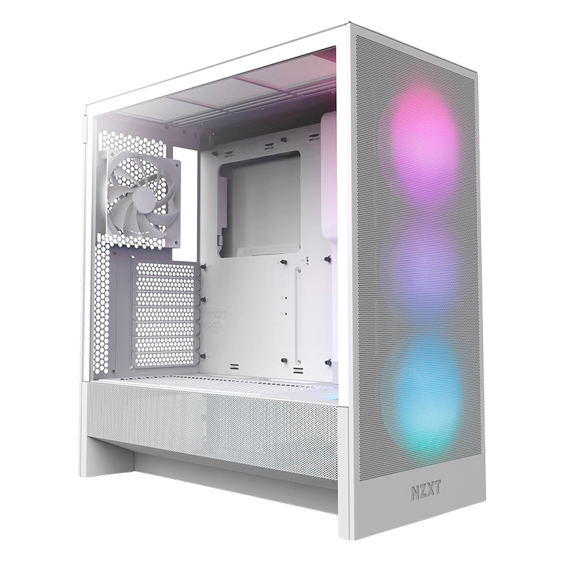 NZXT H5 Flow RGB Mid-Tower ATX Case - White (CC-H52FW-R1)
