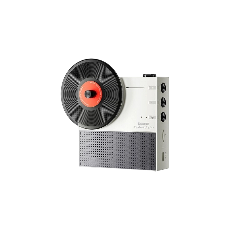 REMAX retro record classic design surround stereo sound, long battery life Bluetooth audio-ceramic white