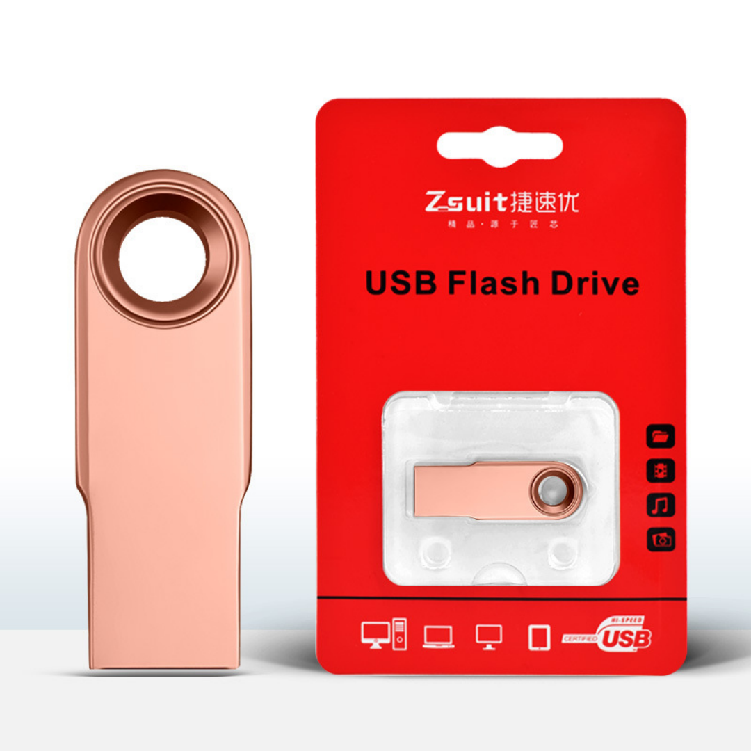 USB flash drive with large capacity and high-speed USB flash drive for engraved files SYCU 32G-rosegold