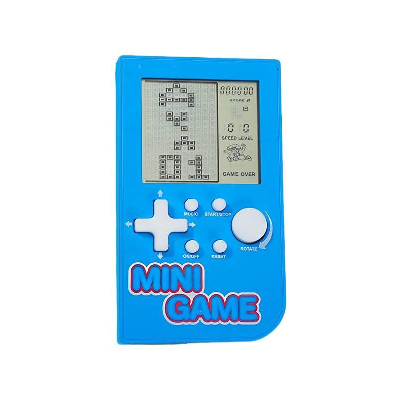 Tetris game console toy, children's nostalgic retro handheld game console - Vertical 3-inch blue screen