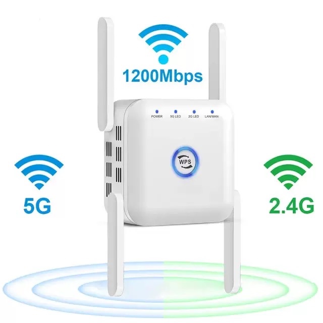 1200M Dual-Band Repeater WiFi Signal Amplifier Wi-Fi Signal Range Extender 