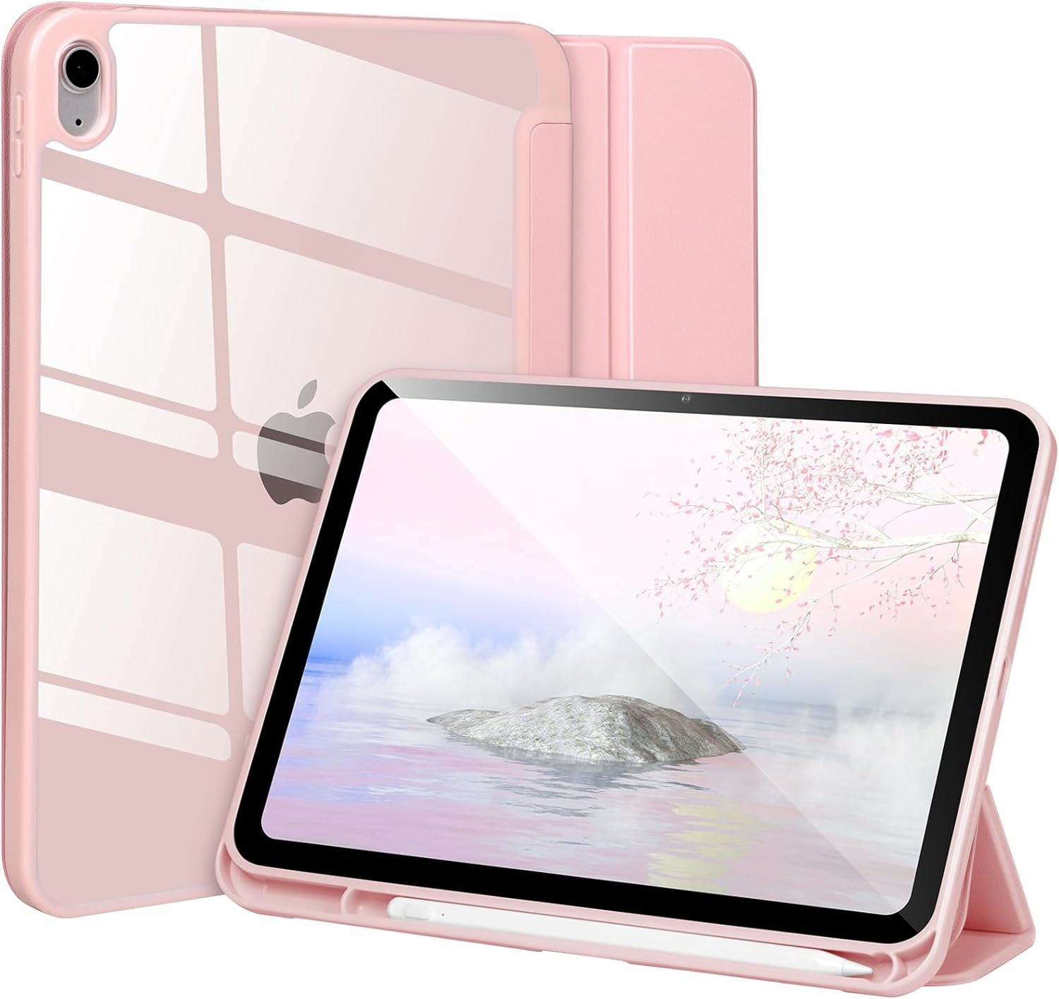 Case for iPad (A16) 11th Generation 11 Inch 2025/10th Generation 10.9 Inch 2022 Case with Pencil Holder Supports Auto Wake/Sleep -Pink 