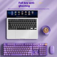 Gaming-Keyboards-EWEADN-V20-Retro-Typewriter-Mechanical-Gaming-Keyboard-Full-Size-104-Keys-Purple-Golden-Vintage-Design-LED-Backlit-Pink-Switches-Purple-4