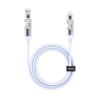 REMAX Haoying 240W Four-in-One LED Rhythmic Marquee Multifunctional Zinc Alloy Fast Charging Data Line Type-C USB to data cable, 2-to-2 CB18